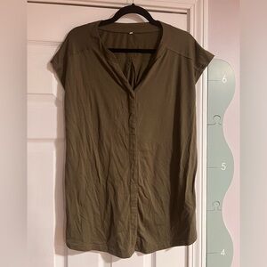 Olive Maternity Shirt - L